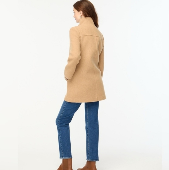 J. Crew | Button Neck City Coat in Heather Acorn - Picture 4 of 8